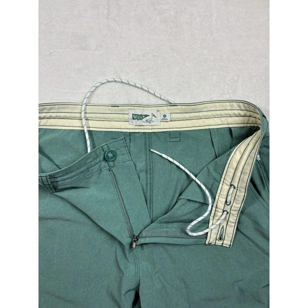 Wellen Cruiser Shorts Mens 33 Green Hybrid Chino 7